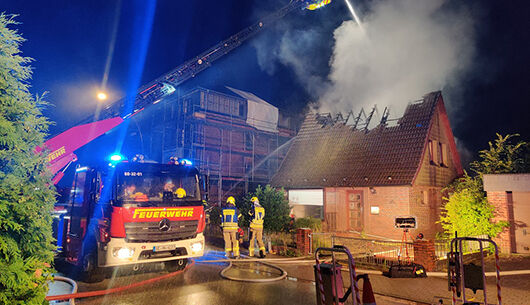 Dachstuhlbrand eines Abbruchhauses