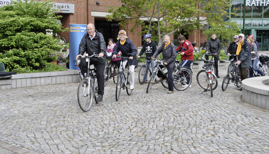 Tolle Stimmung bei der Radtour mit dem Oberbürgermeister