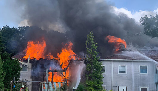 Großfeuer in Flüchtlingsunterkunft in der Lawaetzstraße