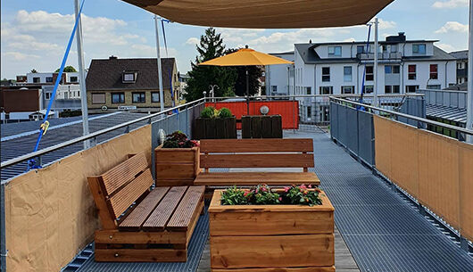 Dachterrasse ist fertig neugestaltet 