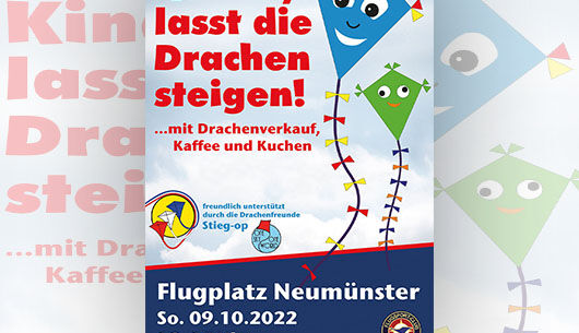 Großes Drachenfest auf dem Flugplatz Neumünster 