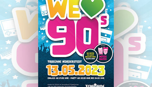 Super-Sause in die Vergangenheit "We love 90s-Party"