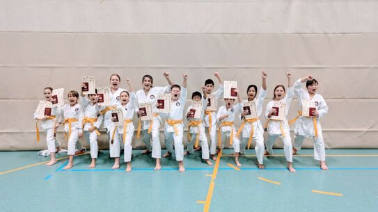 Erfolgreiche Gürtel-Prüfungen im Karate Dojo Kyotokan