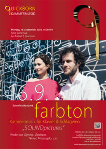 farbton - Kammermusik für Klavier & Schlagwerk läutet neue Saison ein