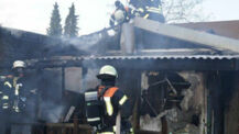 Vollbrand: Garage im Schubertring steht in Flammen