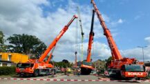 Bergung eines in Schieflage geratenen Baukrans erfolgreich