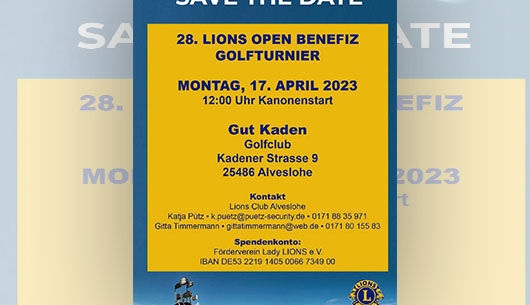 28. Lions Open Benefiz Golfturnier auf Gut Kaden